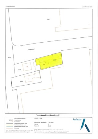 Plattegrond - Linderflier 39a, 7681 ZK Vroomshoop - gekleurde kadastralekaart Linderflier 39-a.jpg